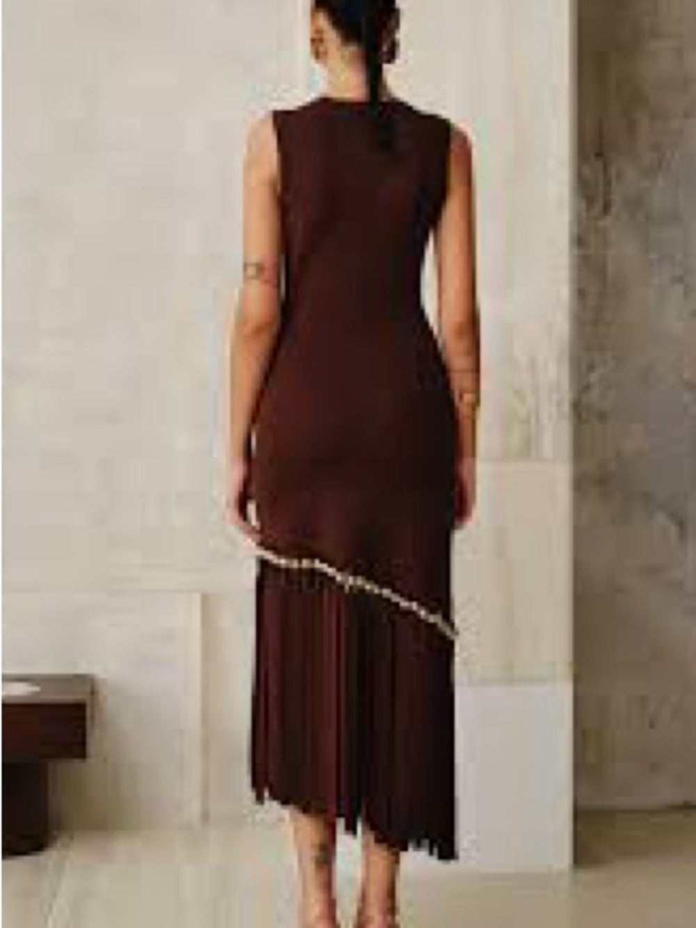 NWT 🤎 Commense Fringe Knit Dress - Picture 3 of 13